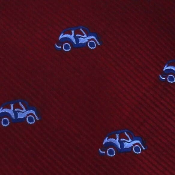 Corbata Estrecha Coches Burdeos