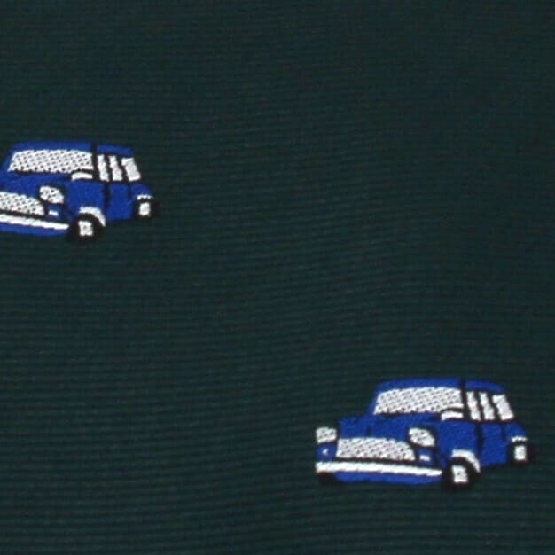 Corbata Estrecha Coches Verde