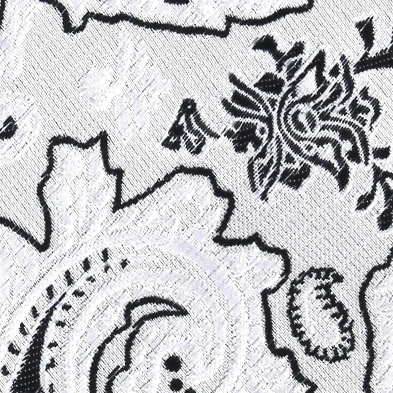 Corbata Estrecha Paisley Gris Plata