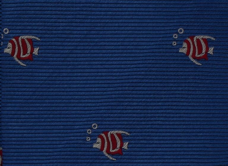 Corbata Peces Azul