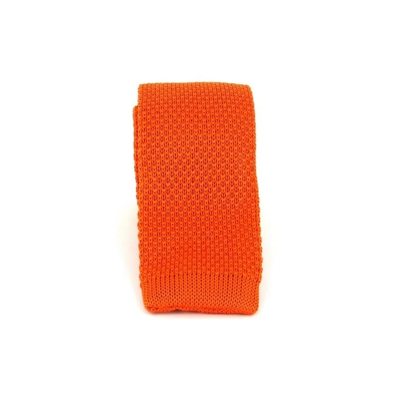 Corbata Punto Lisa Naranja