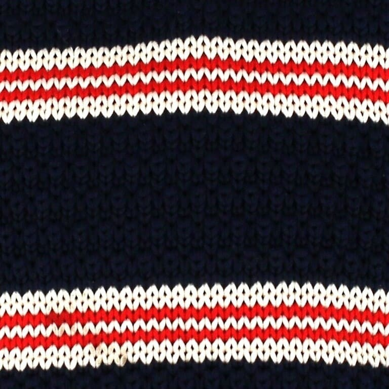 Corbata Punto Rayas Azul Oscuro