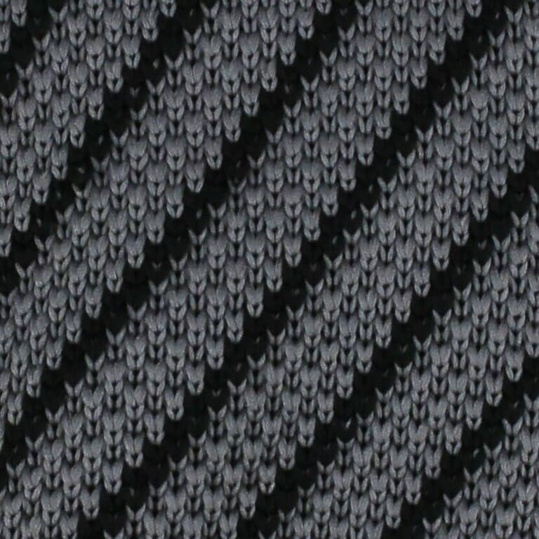 Corbata Punto Rayas Diag. Gris y Negra