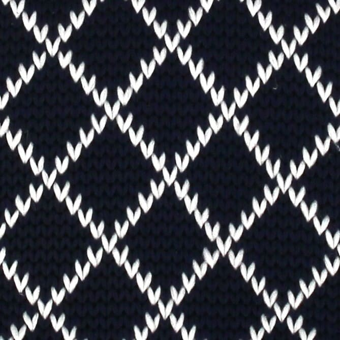 Corbata Punto Rombos Azul Oscuro