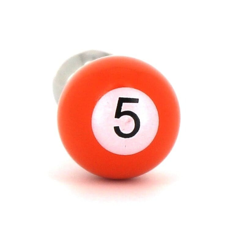 Gemelos Bolas Billar Naranja 5