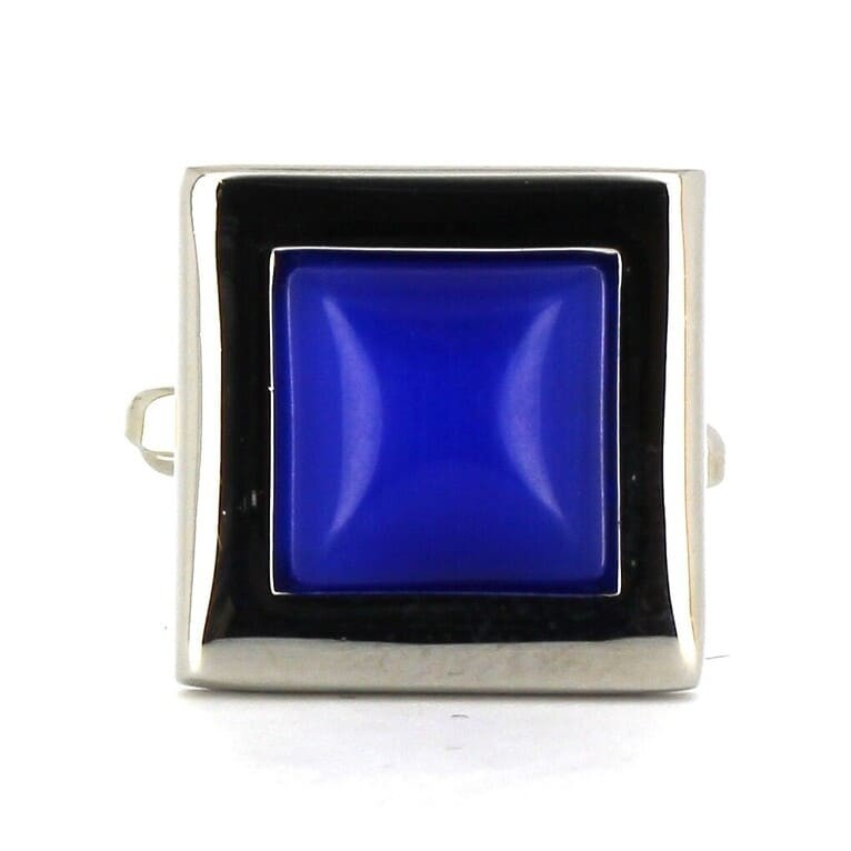 Gemelos Esmaltados Cuadrados Azules II