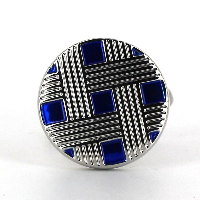 Gemelos Esmaltados Motas Azules