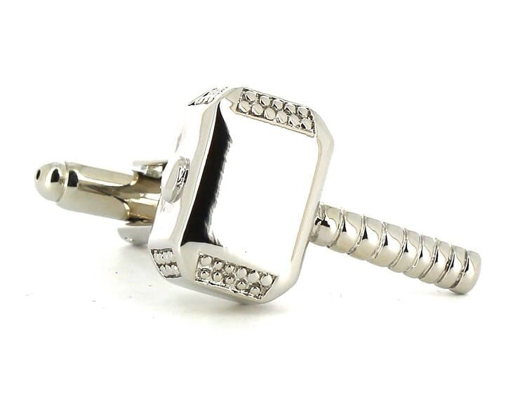Gemelos Martillo Thor Plateado