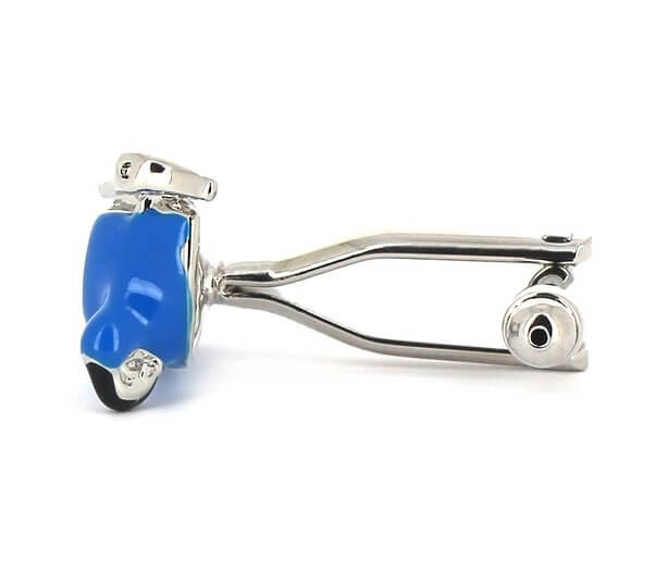 Gemelos Moto Scooter Vespa Azul