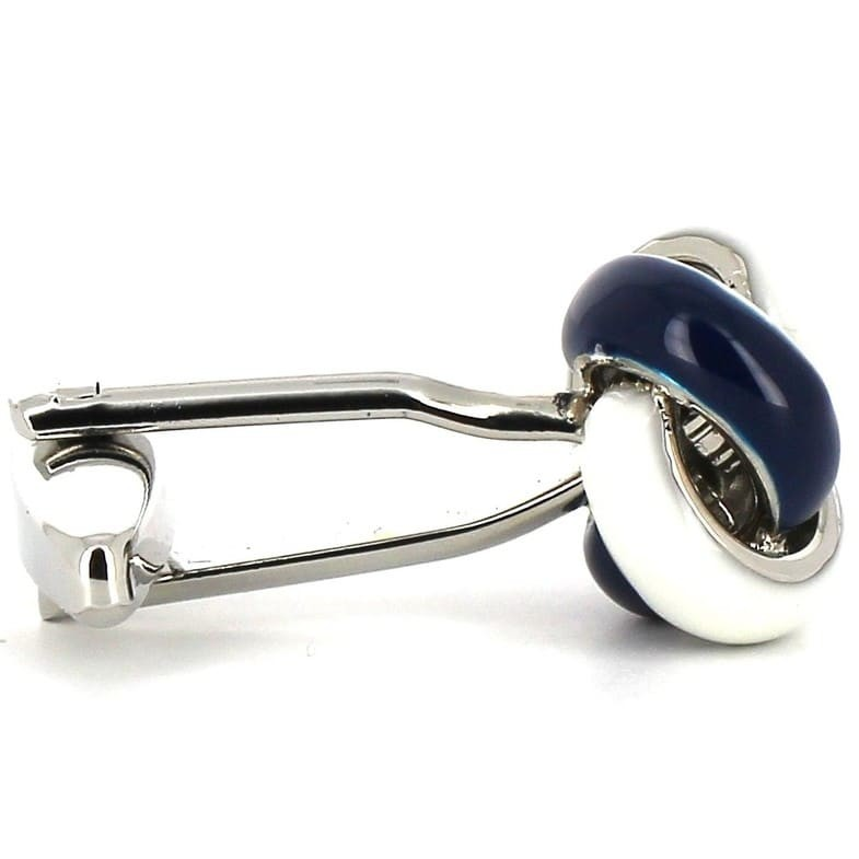 Gemelos Nudos Blanco y Azul Marino