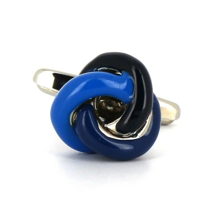 Gemelos Nudos Tricolor Azul y Negro