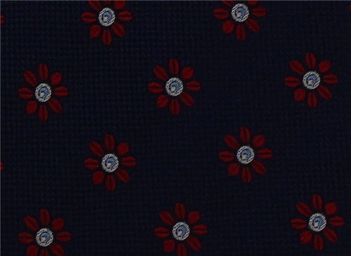 Corbata Flores Azul Oscuro