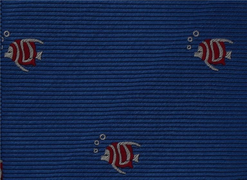 Corbata Peces Azul