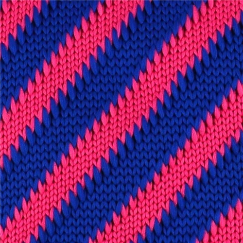 Corbata Punto Rayas Diag. Azul y Rosa