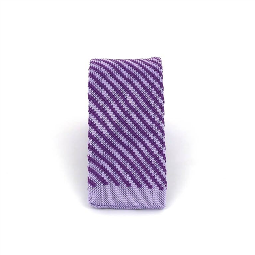 Corbata Punto Rayas Diag. Violeta y Lila
