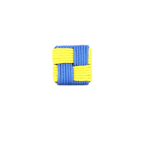 Gemelos Cuadrado Amarillo y Azul Celeste