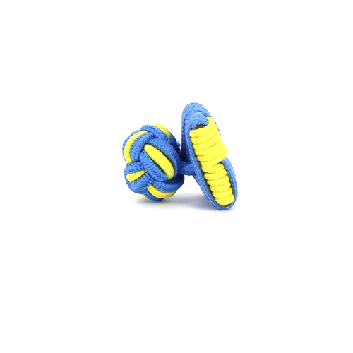 Gemelos Cuadrado Amarillo y Azul Celeste