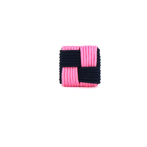 Gemelos Cuadrado Negro y Rosa