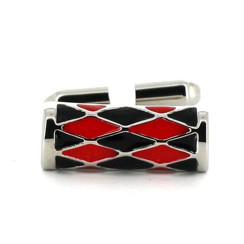 Gemelos Esmaltados Cilindros Rojos y Negros
