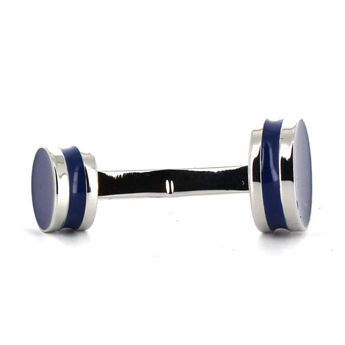 Gemelos Esmaltados Doble Bola Azul Marino