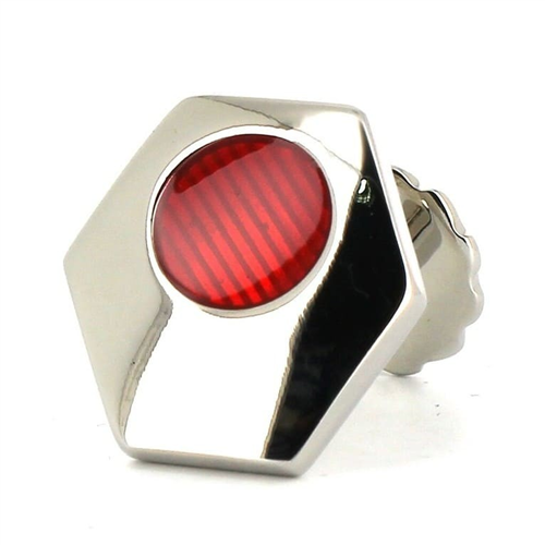 Gemelos Esmaltados Hexagonales Rojos
