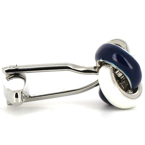 Gemelos Nudos Blanco y Azul Marino