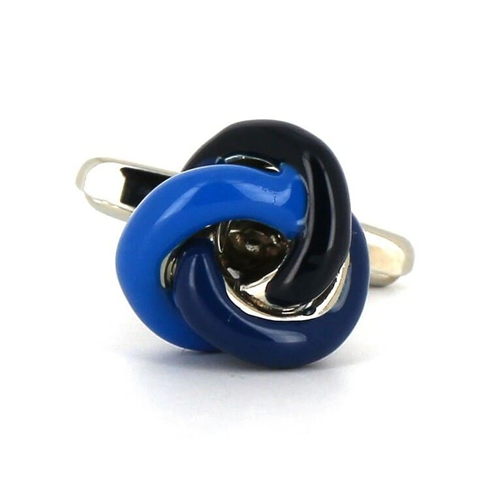 Gemelos Nudos Tricolor Azul y Negro