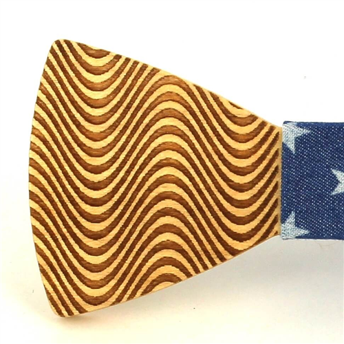 Pajarita Madera Ondas