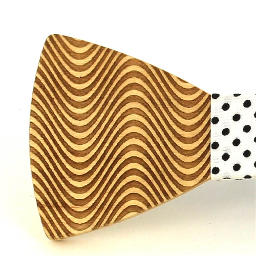 Pajarita Madera Ondas