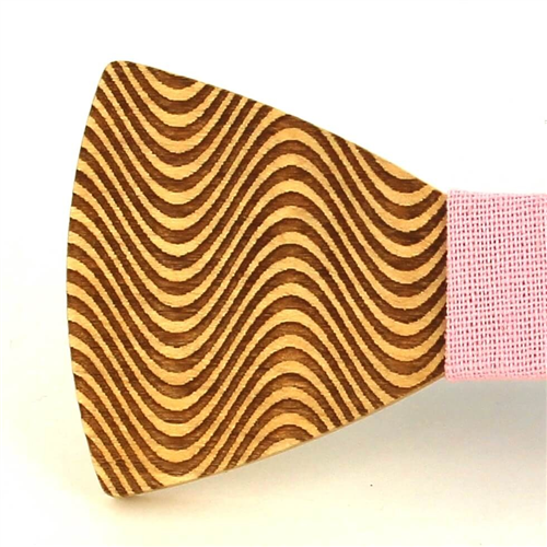 Pajarita Madera Ondas