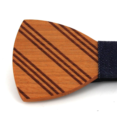 Pajarita Madera Rayas Finas