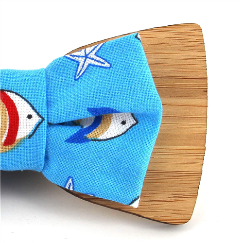 Pajarita Madera Tela Peces