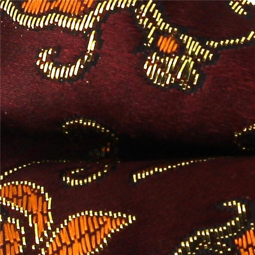 Pajarita Paisley Brillo Granate