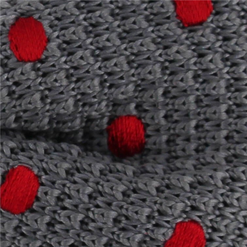 Pajarita Punto Gris Lunares Rojos