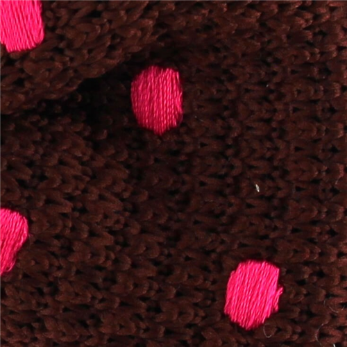 Pajarita Punto Marrón Lunares Magenta