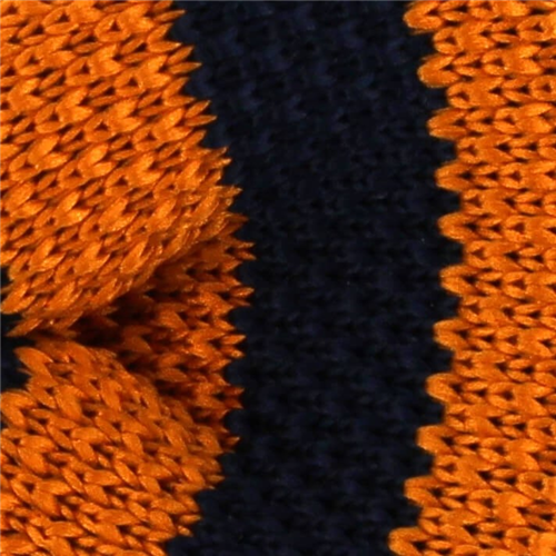 Pajarita Punto Rayas Naranja y Azul