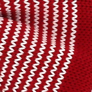 Pajarita Punto Rayitas Roja y Blanca