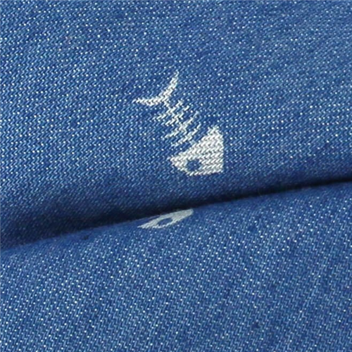 Pajarita Raspas Peces Denim Claro