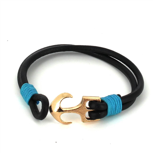 Pulsera Cuero con Ancla
