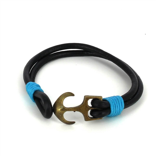 Pulsera Cuero con Ancla