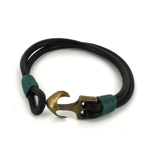 Pulsera Cuero con Ancla