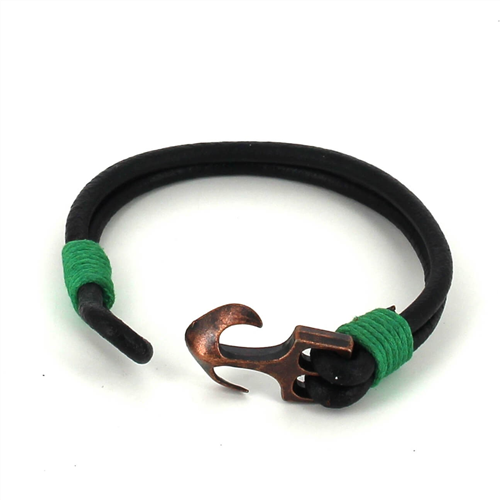 Pulsera Cuero con Ancla