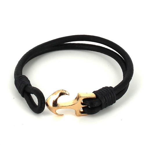 Pulsera Cuero con Ancla