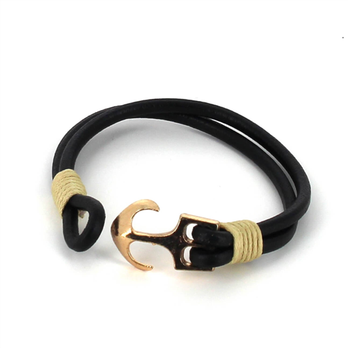 Pulsera Cuero con Ancla