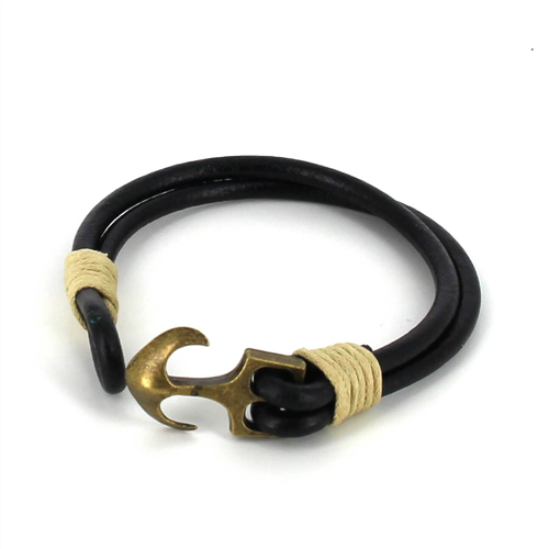 Pulsera Cuero con Ancla