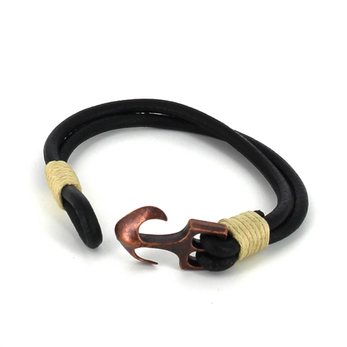 Pulsera Cuero con Ancla