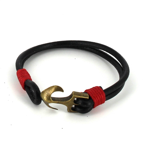 Pulsera Cuero con Ancla