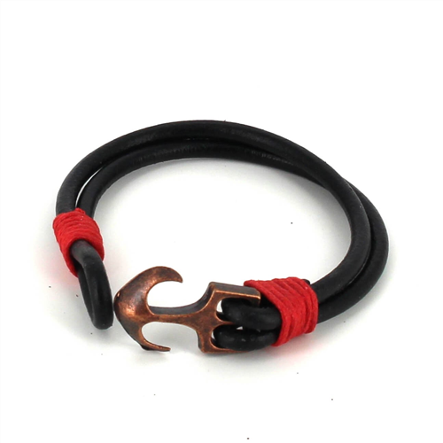 Pulsera Cuero con Ancla