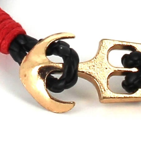 Pulsera Trenzada Cuero con Ancla