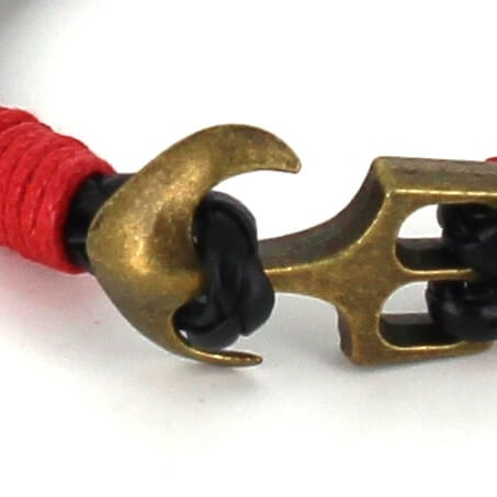 Pulsera Trenzada Cuero con Ancla